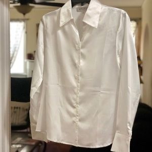 Kasper button-up white blouse